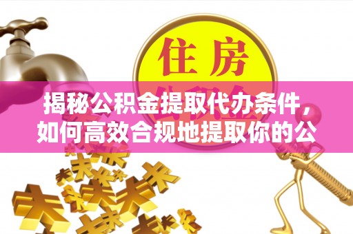 乐都揭秘公积金提取代办条件，如何高效合规地提取你的公积金