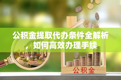 乐都公积金提取代办条件全解析，如何高效办理手续