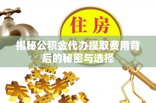 乐都揭秘公积金代办提取费用背后的秘密与选择