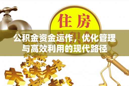 乐都公积金资金运作，优化管理与高效利用的现代路径