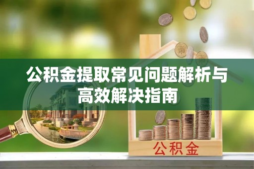 乐都公积金提取常见问题解析与高效解决指南