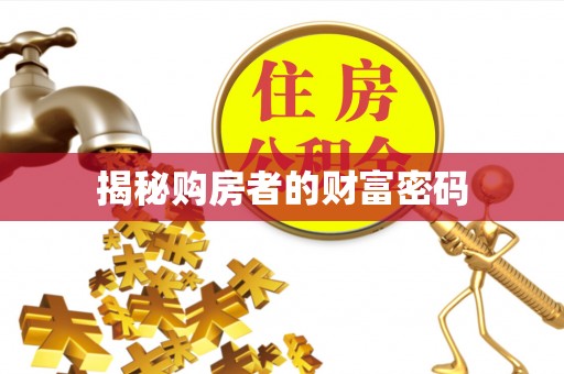 乐都揭秘购房者的财富密码